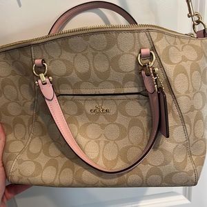 Coach Satchel with Pink & Gold Accents